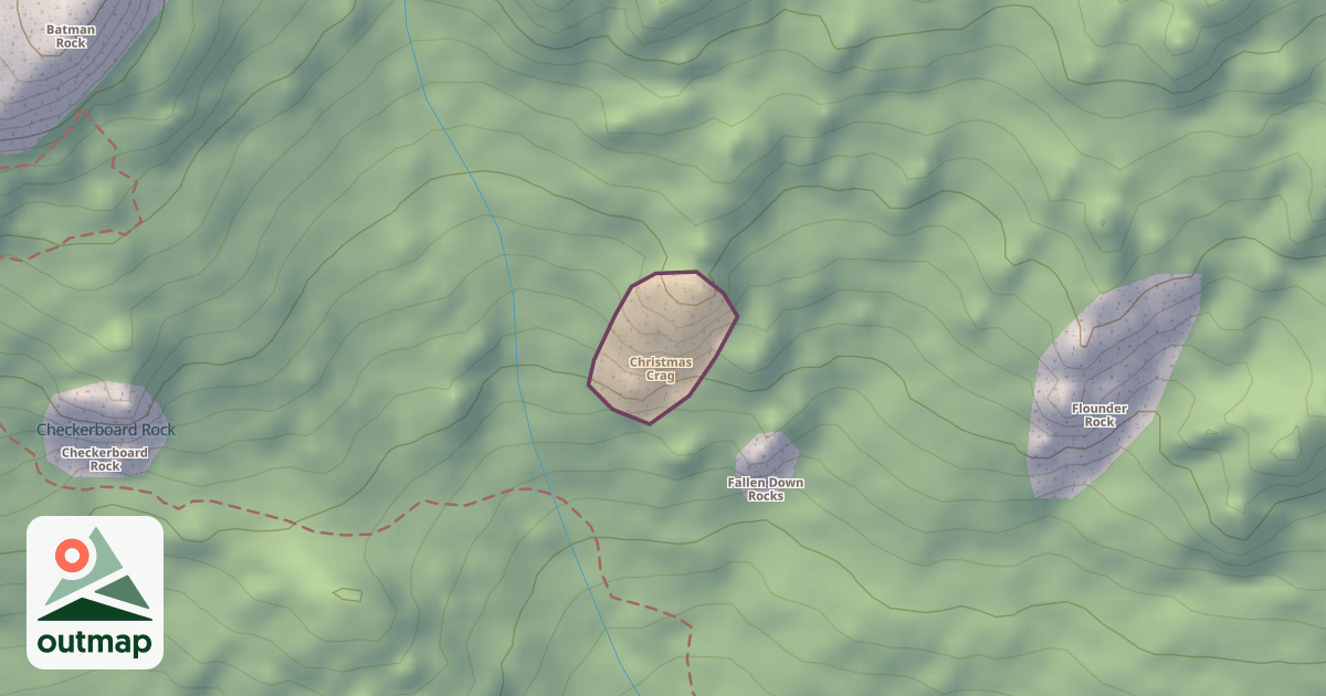 Map of Christmas Crag