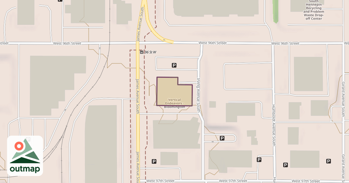 Map of Vertical Endeavors - Bloomington