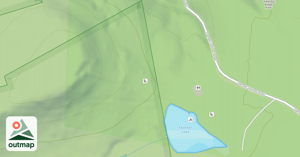 Map of Chestnut Ridge Tubing Hill