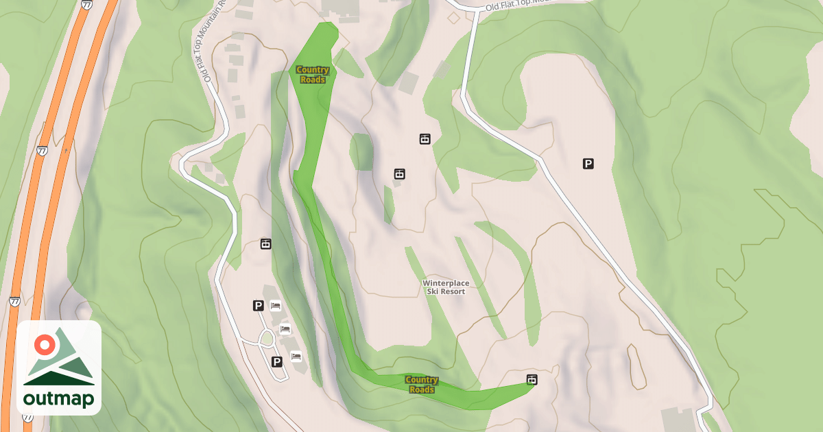 Map of Country Roads