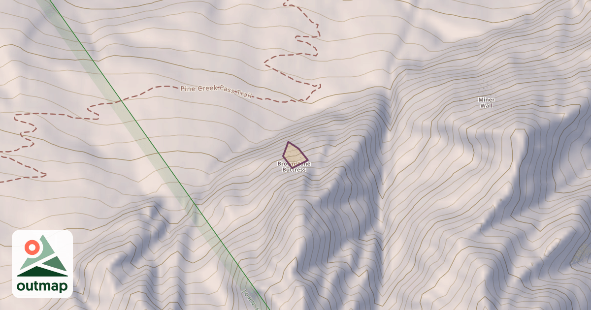 Map of Brownstone Buttress