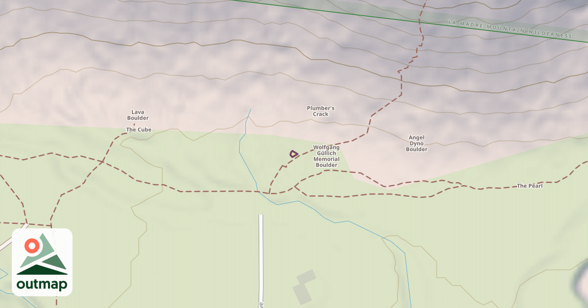 Map of Climbing Boulder