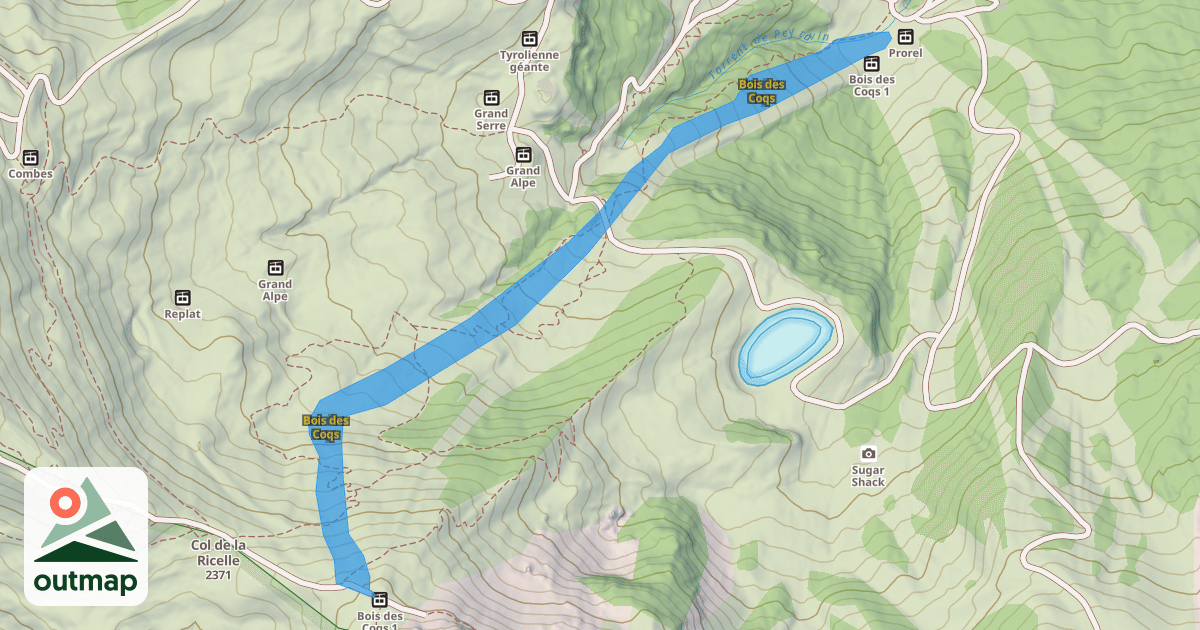 Map of Bois des Coqs