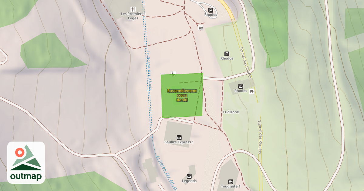 Map of Rassemblement cours de ski