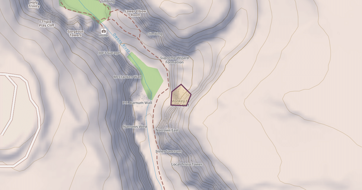 Map preview of Monkey to Monk Cliff