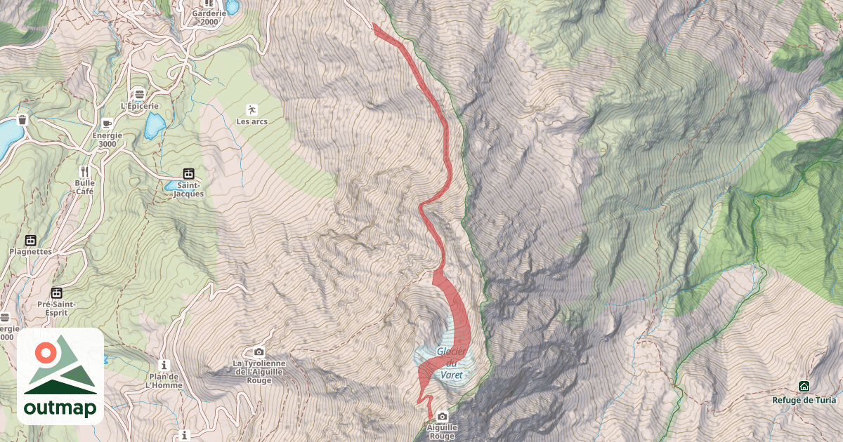 Map of Aiguille Rouge