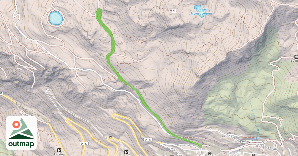 Map of Traversée de Montaulever