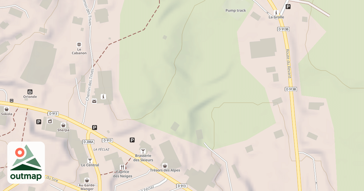 Map of Piste de Luge