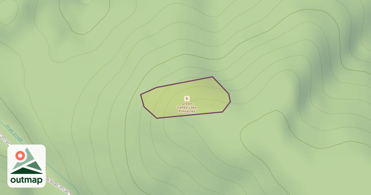 Map of Green Valley Lake Pinnacles