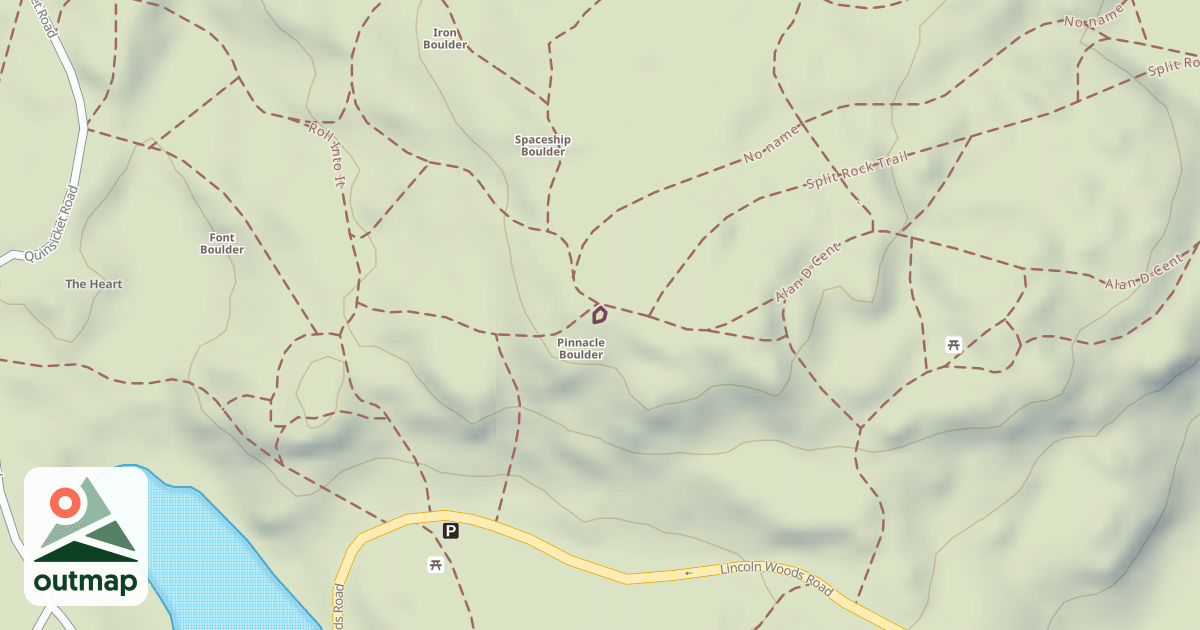 Map of Climbing Boulder