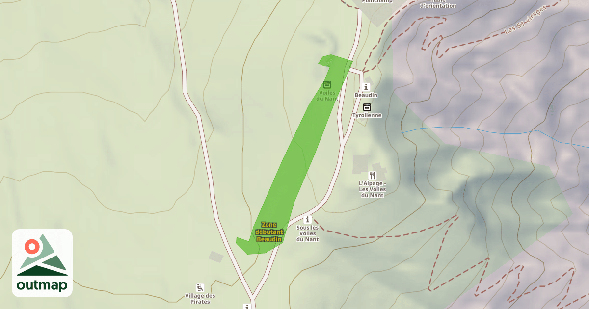 Map of Zone débutant Beaudin