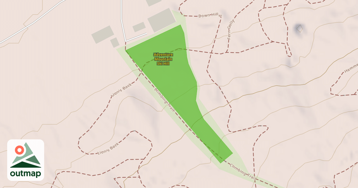 Map of Adventure Mountain Ski Hill