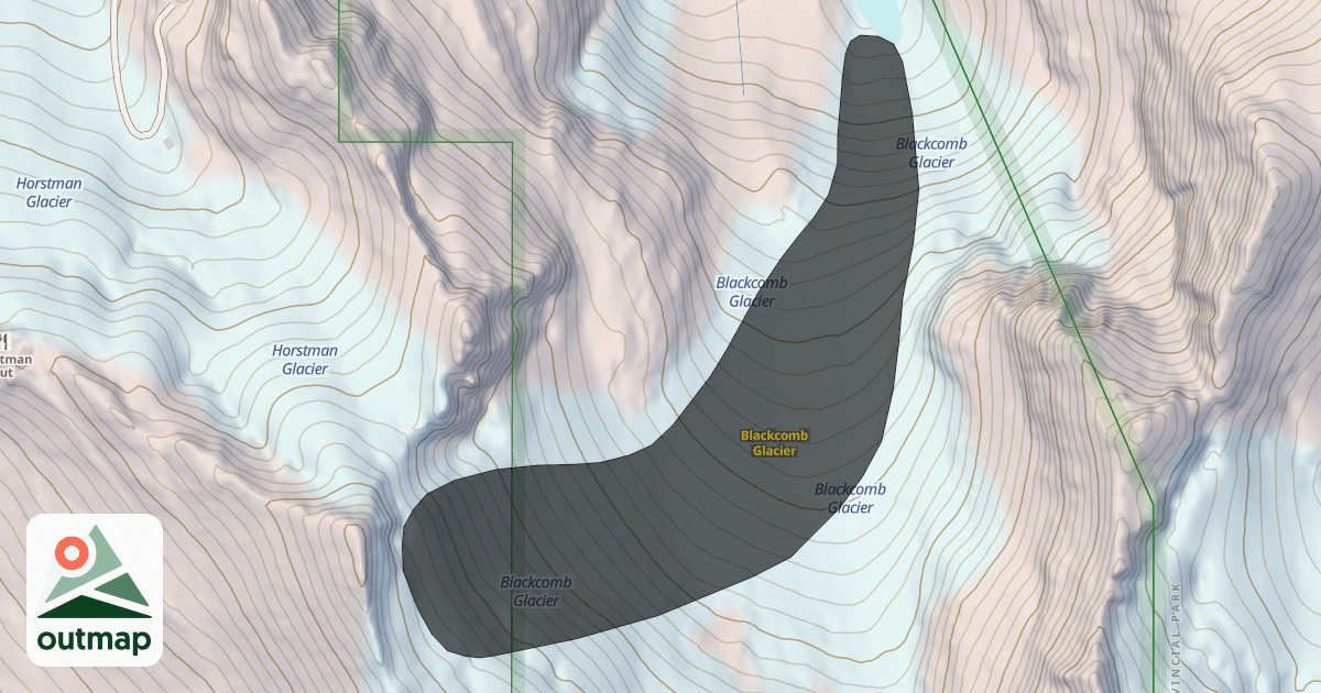 Map of Blackcomb Glacier