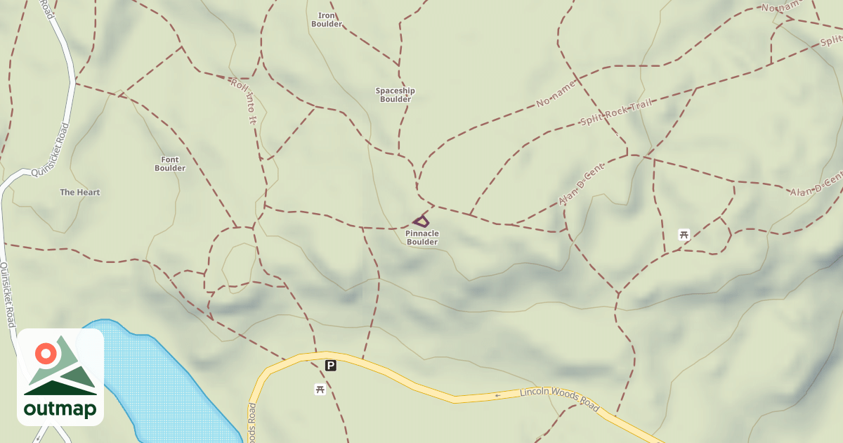 Map of Pinnacle Boulder