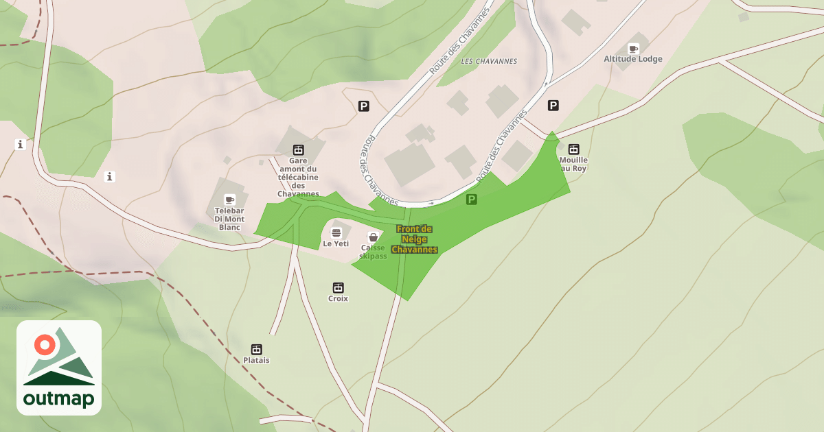 Map of Front de Neige Chavannes