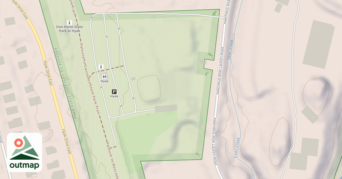 Map of Hyak Sledding Hill