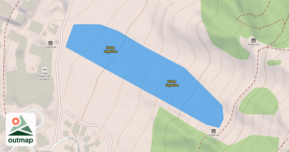 Map of Stade Legettaz