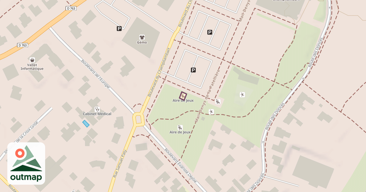 Map of Aire de Jeux