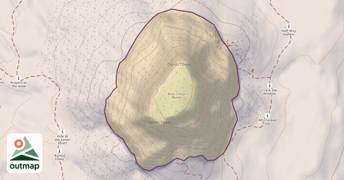 Map of Bear Lodge Butte