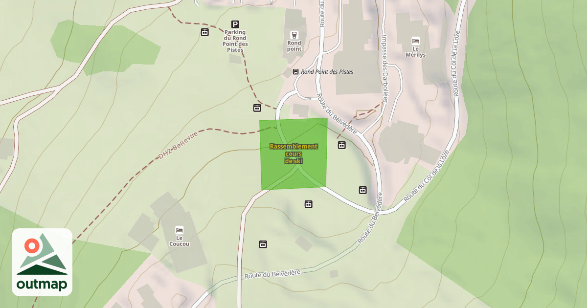 Map of Rassemblement cours de ski