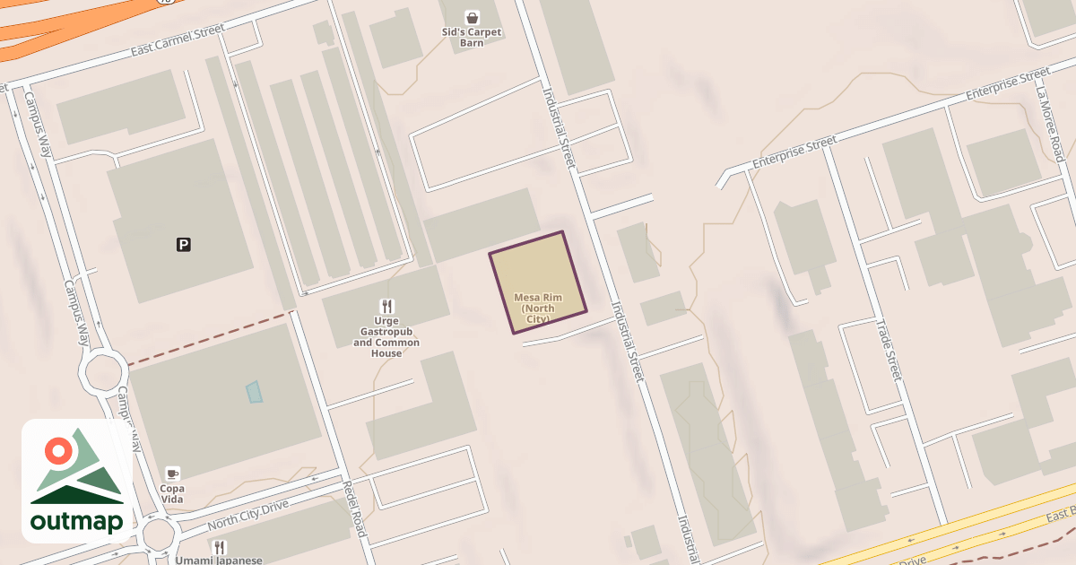 Map of Mesa Rim (North City)