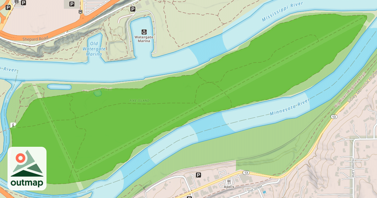 Map of Pike Island Trail