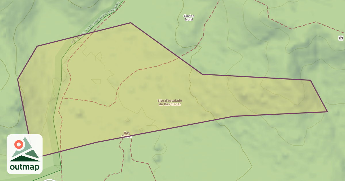Map of Site d'escalade du Bas Cuvier