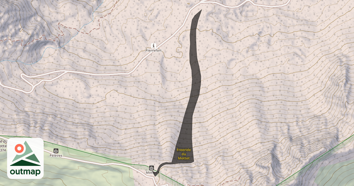 Map of Freeride du Mottet