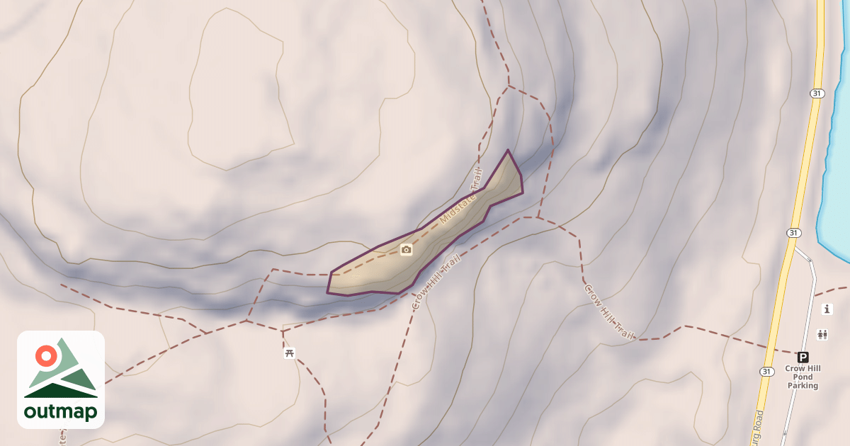 Map of Crow Hill Ledges