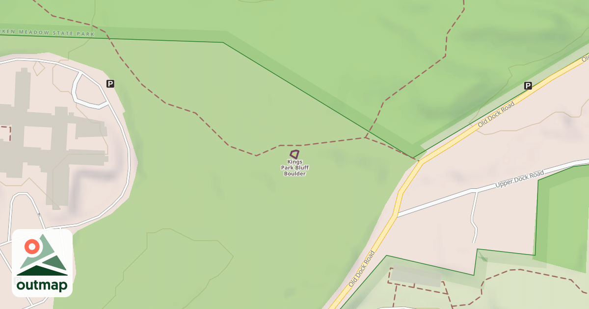 Map of Kings Park Bluff Boulder