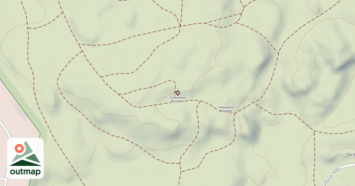 Map of Tuolumne Boulder