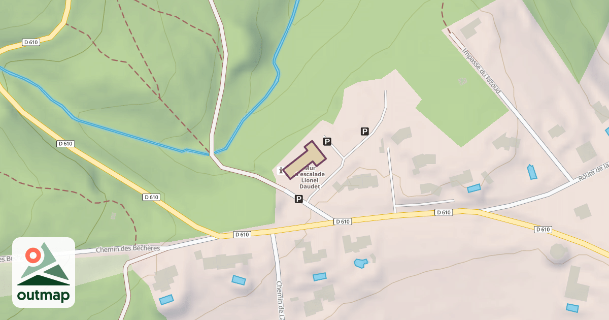 Map of Mur d'escalade Lionel Daudet