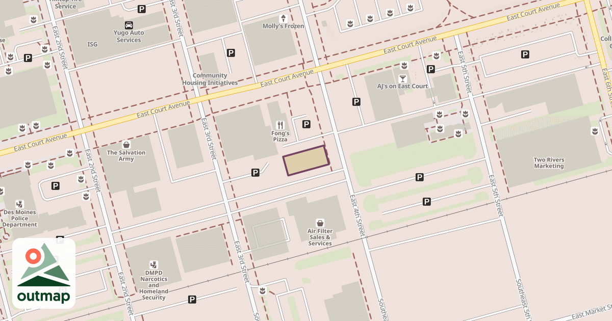 Map of Climb Iowa East Village