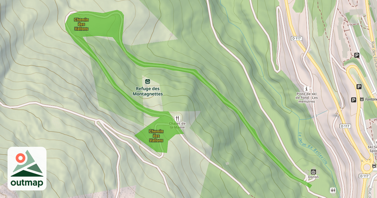 Map of Chemin des Vallons