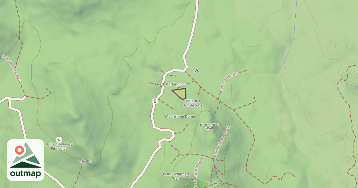 Map of Green Lichen Boulder