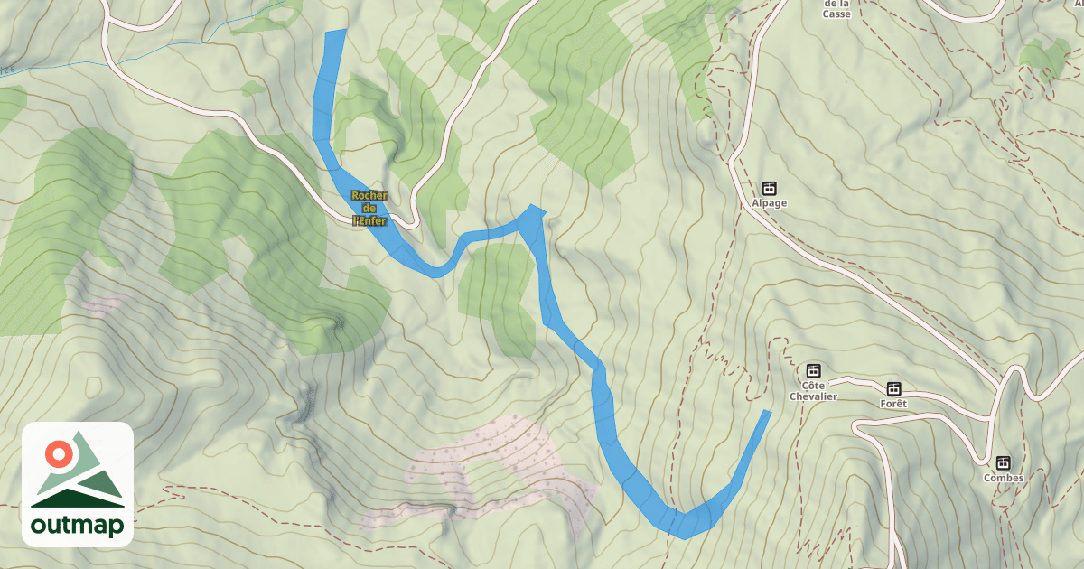 Map of Rocher de l'Enfer