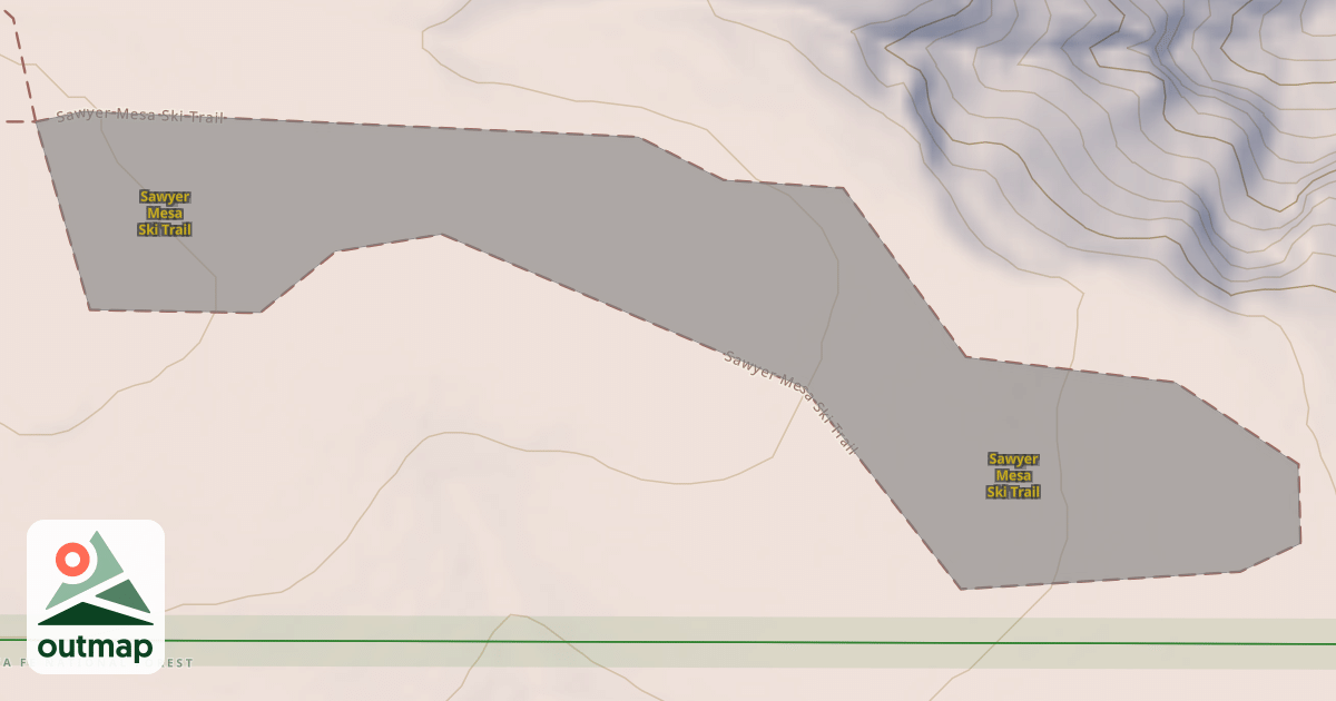 Map of Sawyer Mesa Ski Trail