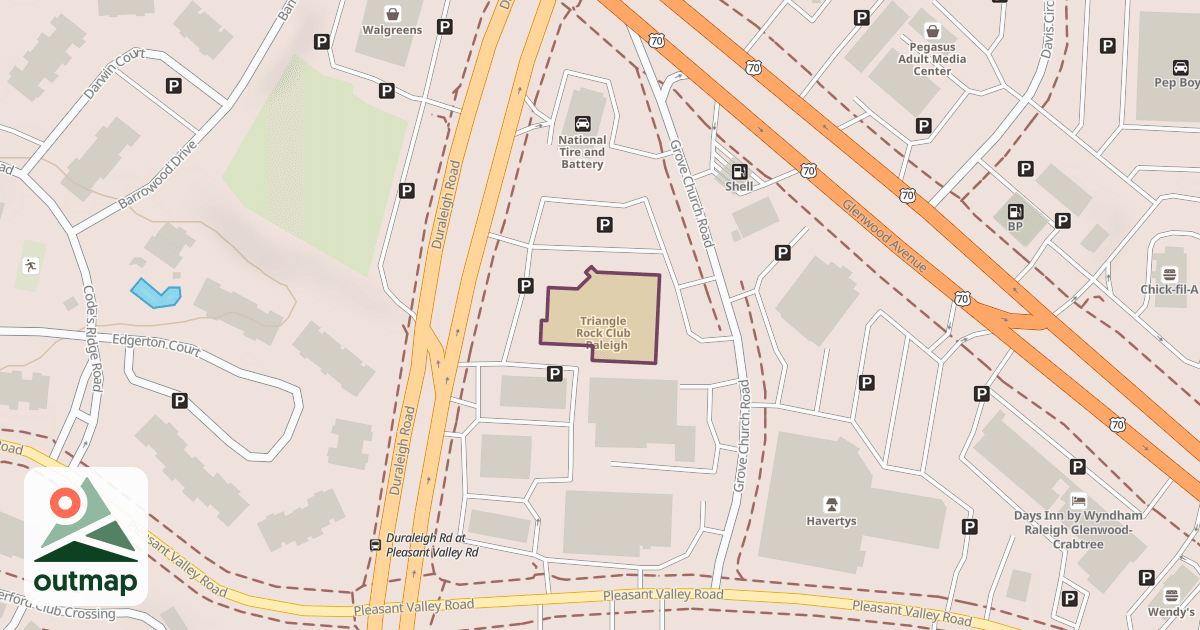 Map of Triangle Rock Club - Raleigh