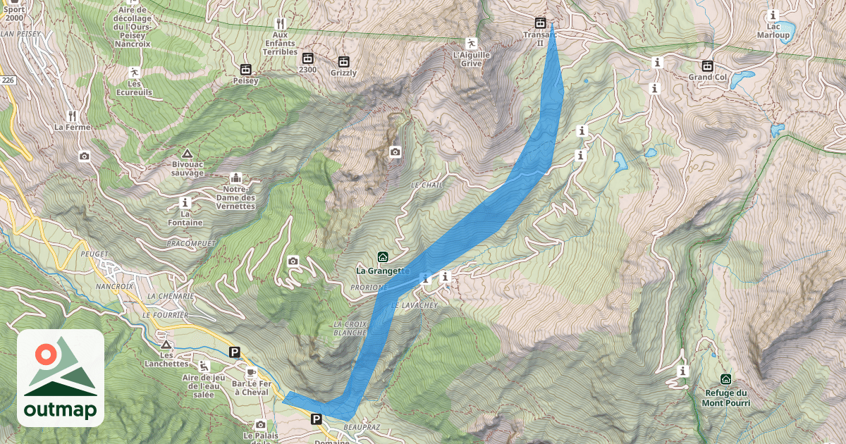 Map of Col de la chal aux lanchettes