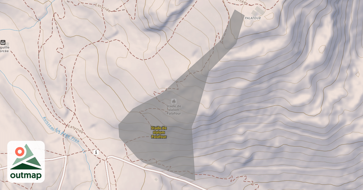 Map of Stade de slalom Palafour