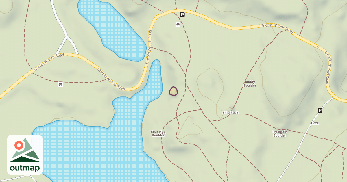 Map of Climbing Boulder