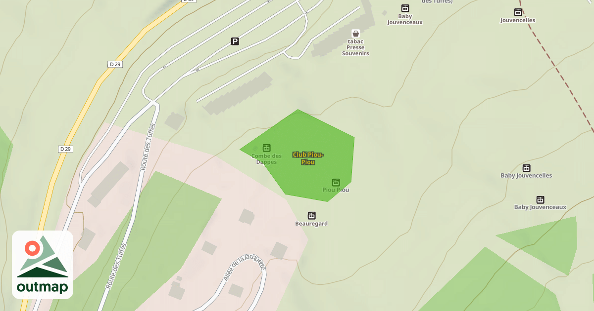 Map of Club Piou-Piou