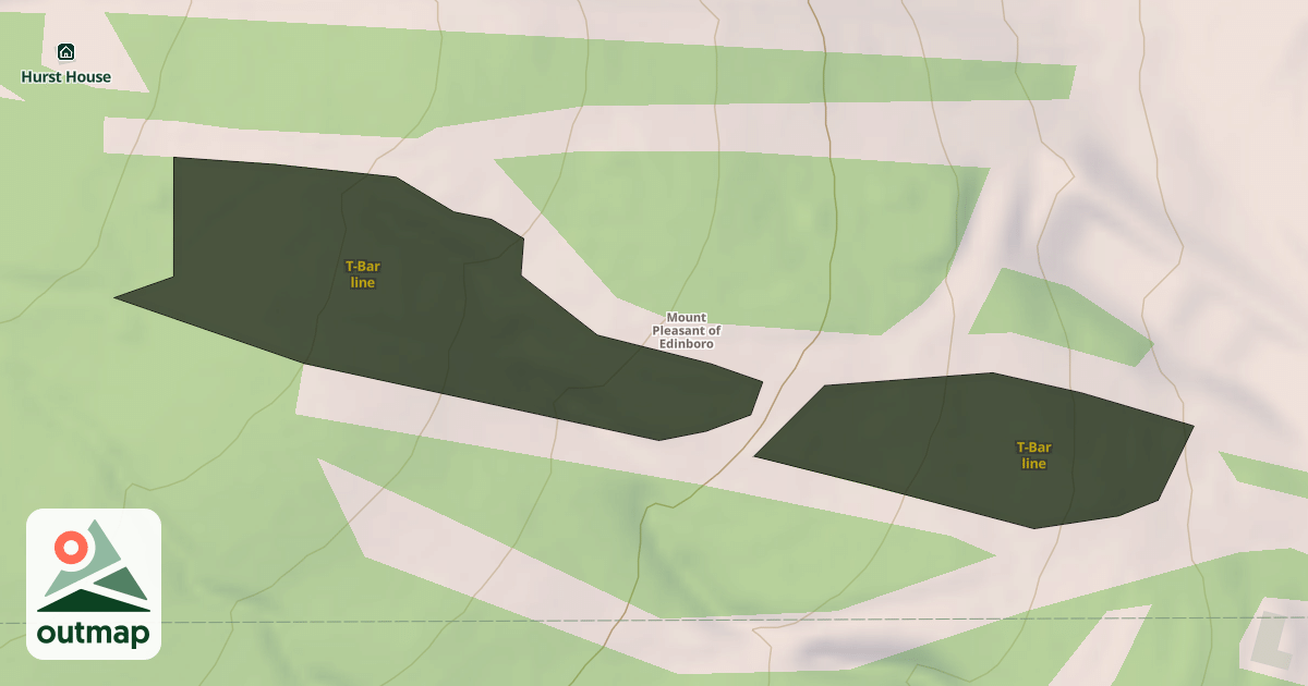 Map of T-Bar line