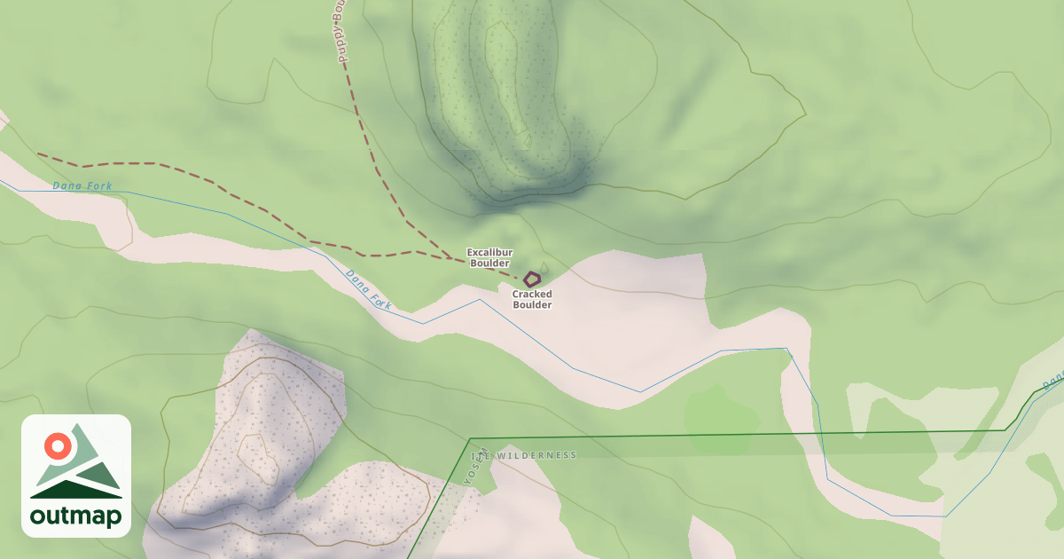 Map of Cracked Boulder