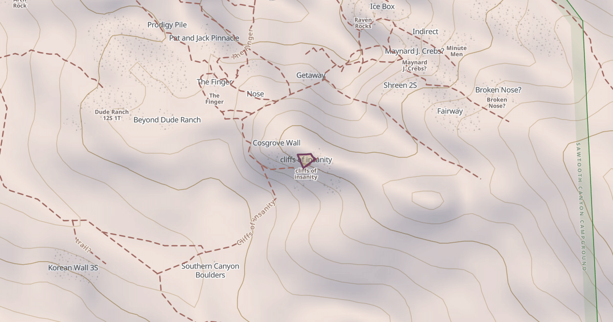 Map preview of cliffs of insanity