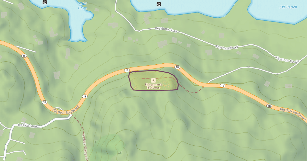 Map preview of Fisherman's Buttress