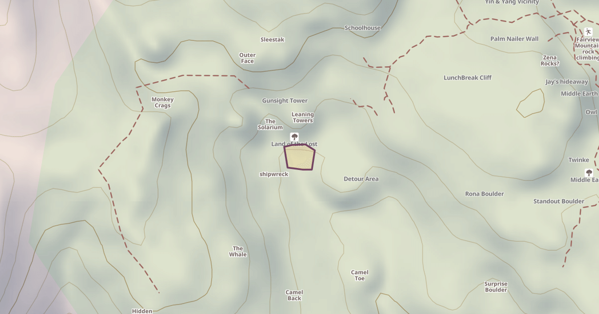 Map preview of Land of the Lost Bouldering