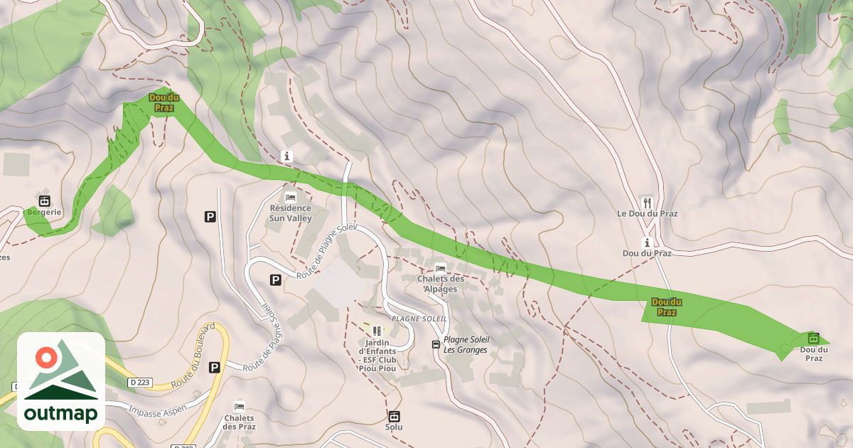 Map of Dou du Praz