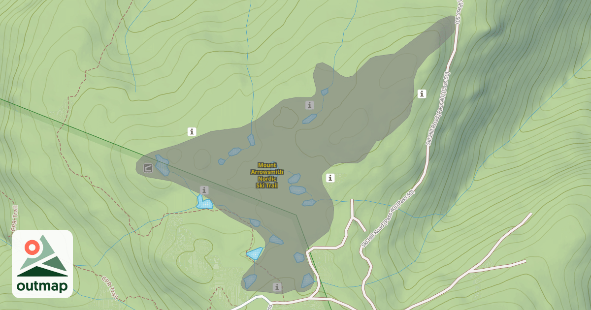 Map of Mount Arrowsmith Nordic Ski Trail