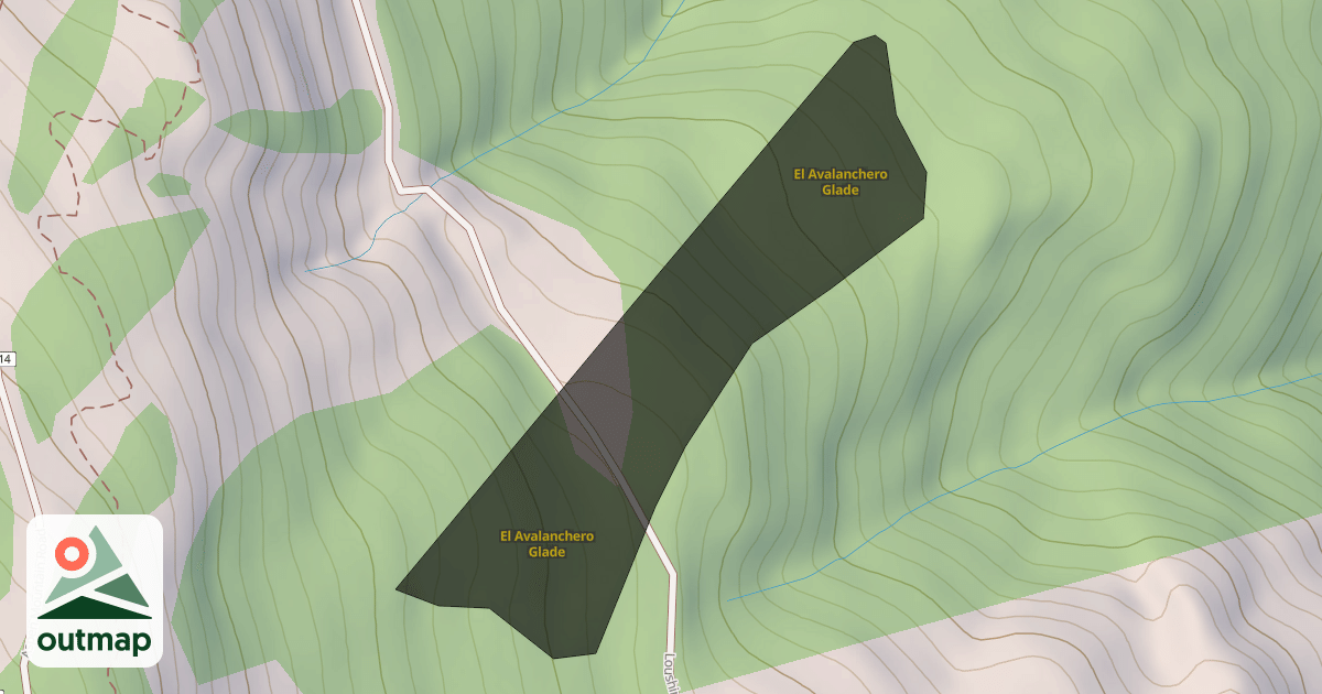 Map of El Avalanchero Glade